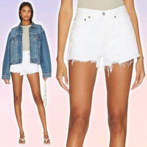 NWT AGOLDE Parker Vintage Cut-Off Short In Dough Size 33